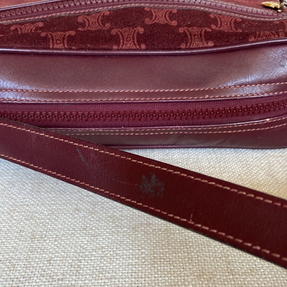 Celine Wine Suede Logo Crossbody - Picture 9 of 17